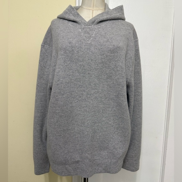 THEORY Alcos Hoodie ( light heather grey cashmere 3)